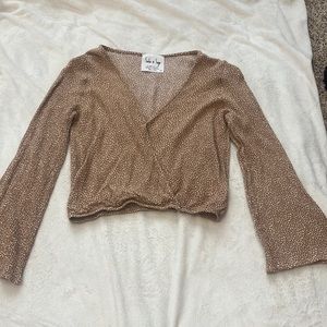 Cropped Pattern Blouse